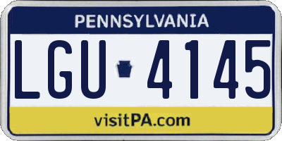 PA license plate LGU4145