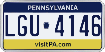 PA license plate LGU4146