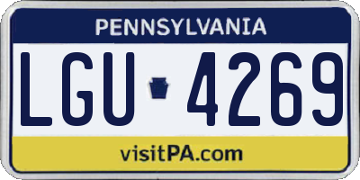 PA license plate LGU4269