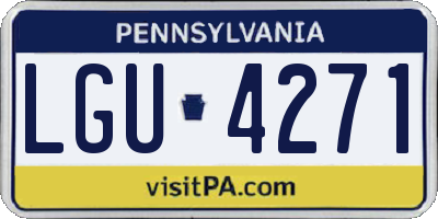 PA license plate LGU4271