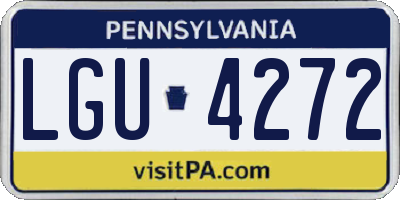 PA license plate LGU4272