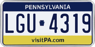 PA license plate LGU4319