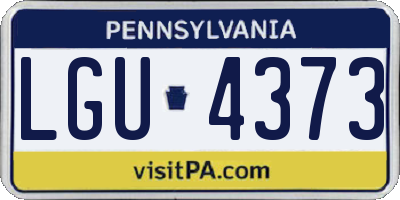 PA license plate LGU4373
