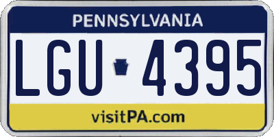 PA license plate LGU4395