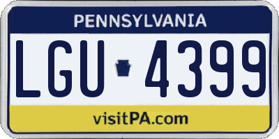 PA license plate LGU4399