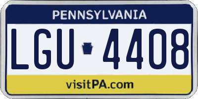 PA license plate LGU4408