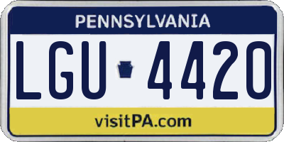 PA license plate LGU4420