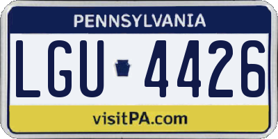 PA license plate LGU4426
