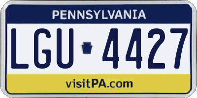 PA license plate LGU4427