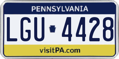 PA license plate LGU4428
