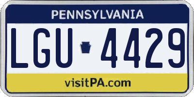 PA license plate LGU4429