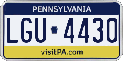 PA license plate LGU4430