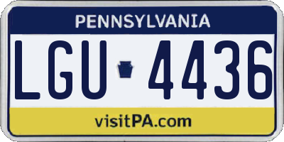 PA license plate LGU4436