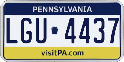 PA license plate LGU4437