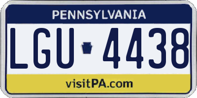 PA license plate LGU4438