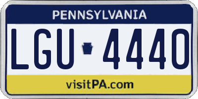 PA license plate LGU4440