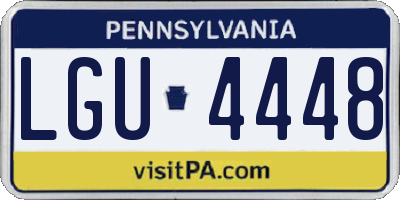 PA license plate LGU4448