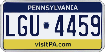 PA license plate LGU4459