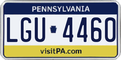 PA license plate LGU4460