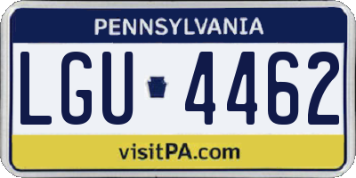 PA license plate LGU4462