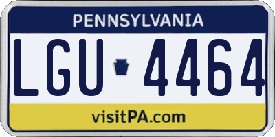PA license plate LGU4464