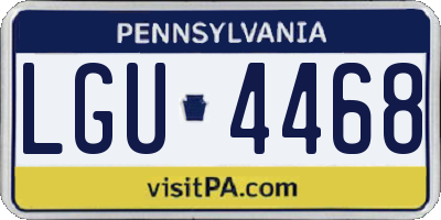 PA license plate LGU4468