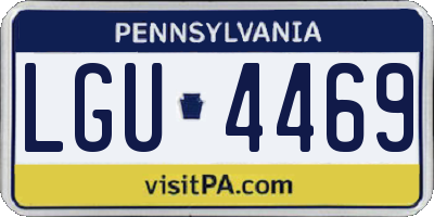 PA license plate LGU4469