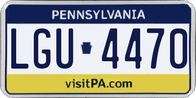 PA license plate LGU4470