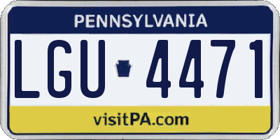 PA license plate LGU4471