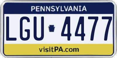 PA license plate LGU4477
