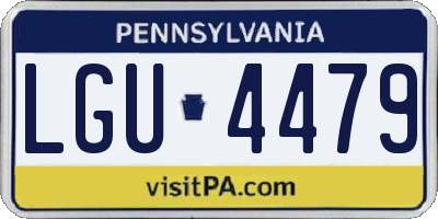 PA license plate LGU4479