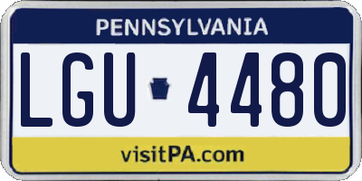 PA license plate LGU4480