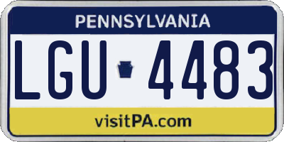 PA license plate LGU4483