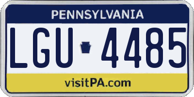 PA license plate LGU4485