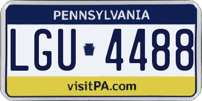 PA license plate LGU4488