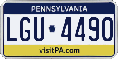 PA license plate LGU4490