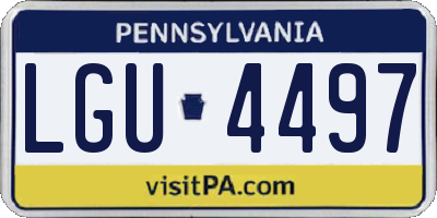 PA license plate LGU4497