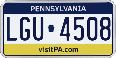 PA license plate LGU4508