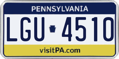 PA license plate LGU4510