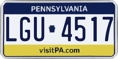PA license plate LGU4517