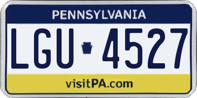 PA license plate LGU4527