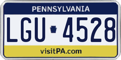 PA license plate LGU4528