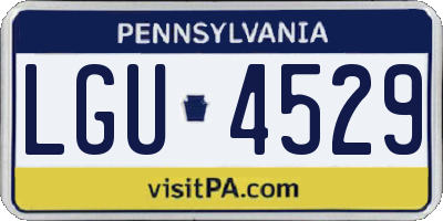PA license plate LGU4529