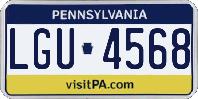 PA license plate LGU4568
