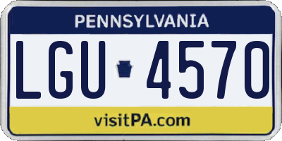 PA license plate LGU4570