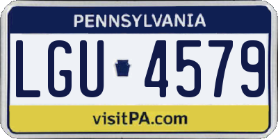 PA license plate LGU4579