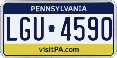 PA license plate LGU4590
