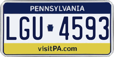 PA license plate LGU4593
