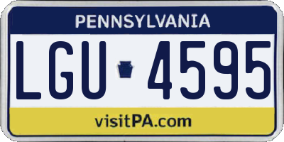 PA license plate LGU4595