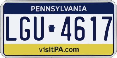 PA license plate LGU4617